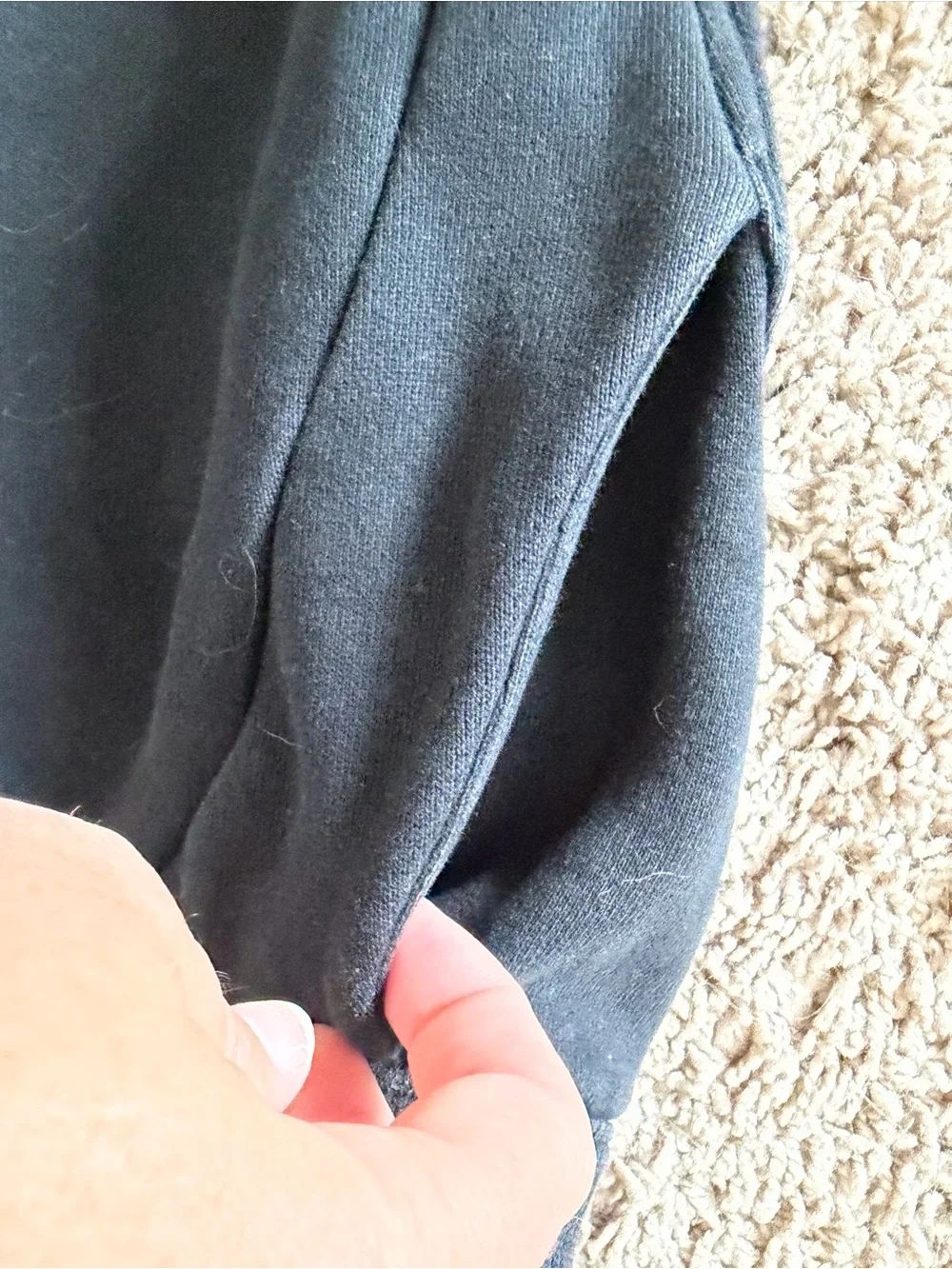 lululemon athletica Black Jogger Sweatpants with Blue Badge